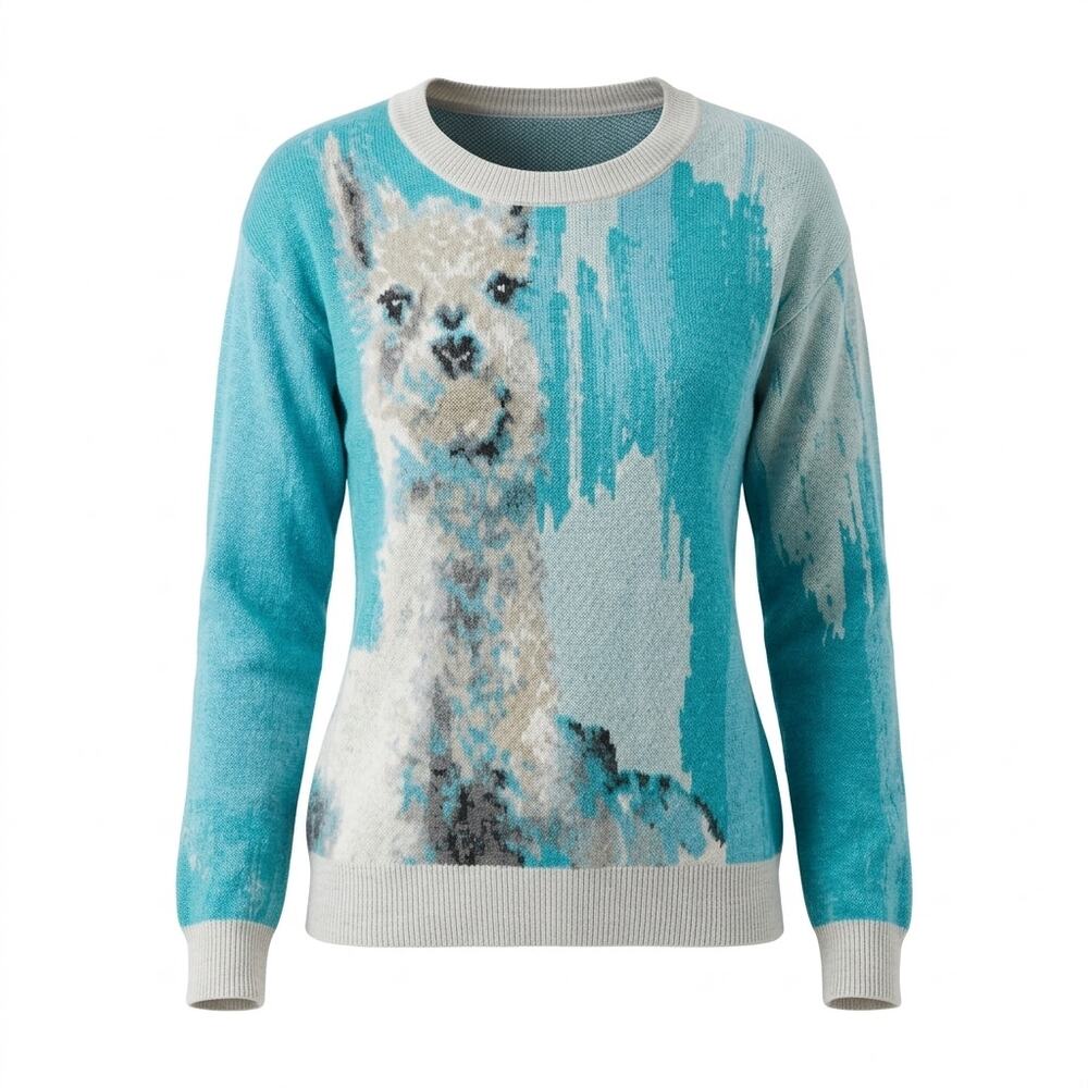 Coldwater Creek Wool Blend Karen Walcott Llama Sweater See Measurements